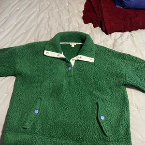 Crew green vintage fleece jacket